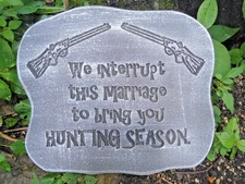 Hunting Season mold concrete plaster abs plastic mould   10" x 11" x 3/4" thick