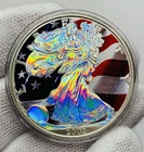 2005 $1 American Silver Eagle 1 oz .999 Fine Silver Coin Hologram Colorized (01)