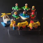 Vintage 1970s Fisher Price Little People Figures & Vehicles Lot Helicopter Boat