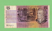 #T48. 1969  PHILLIPS/RANDALL  PAPER $5 BANKNOTE  #NGA 640616  - SEE DESCRIPTION