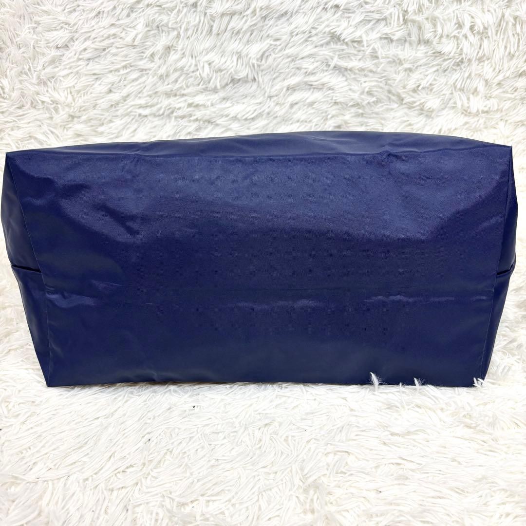 Longchamp Le Pliage L Navy Travel Bag Large Capacity Foldable Used Japan image 5