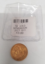 1911 22ct Half Sovereign Gold Coin - Weighs 3.99g