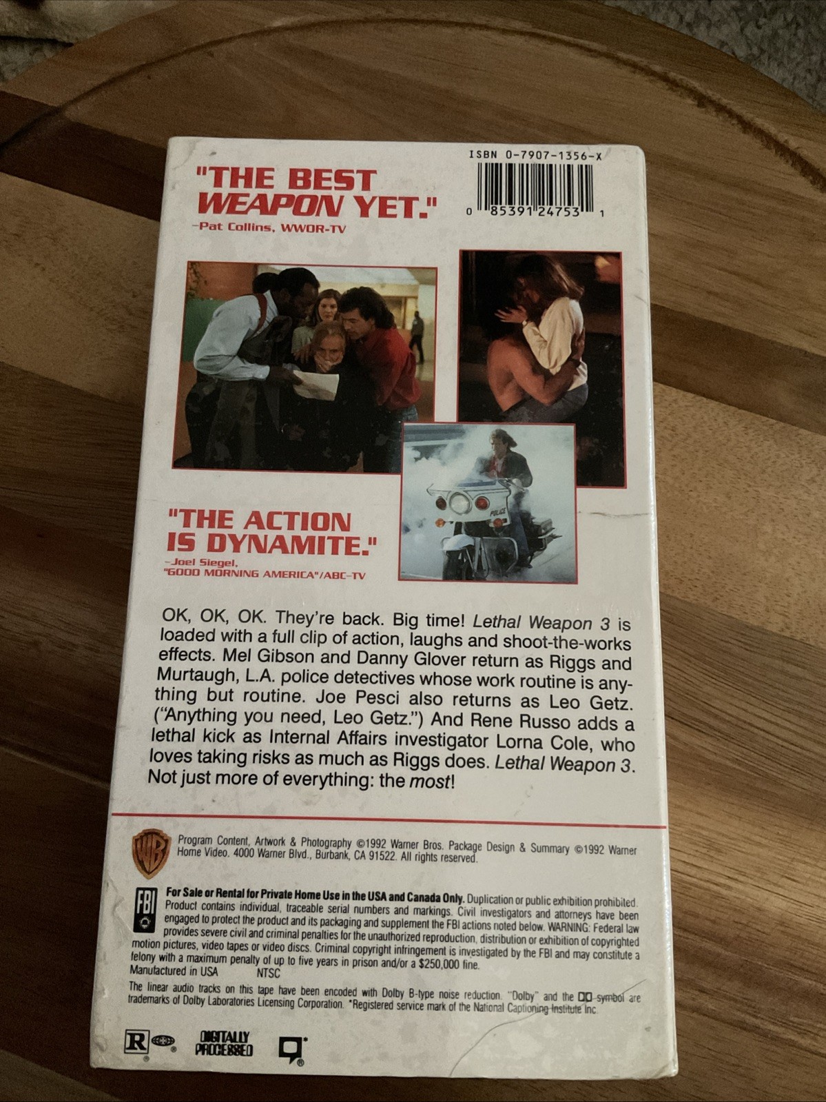 Brand New Sealed VHS Tape - Lethal Wapon 3 - Mel Gibson - Danny Glover