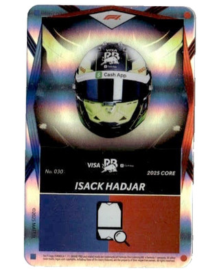 2025 Uno Elite Core F1 Formula 1 DUAL FOIL Isack Hadjar Red Bull Helmet #030