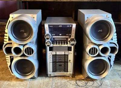 JVC HX-GX7 Stereo System 5 CD Changer Cassette Player - Works