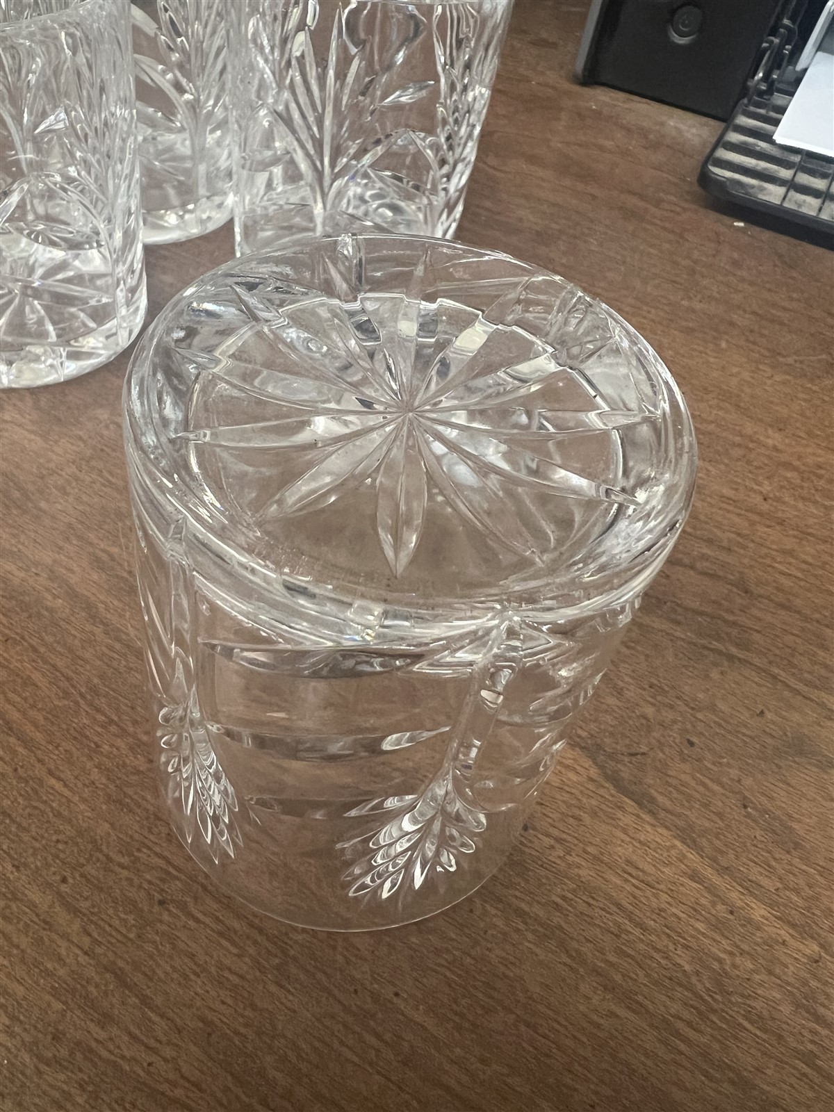  Set of 4 Crystal Clear Industries Portico Double Old Fashion Glasses