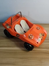 VINTAGE 1970 BARBIE SUN N FUN ORANGE DUNE BUGGY MISSING STEERING WHEEL