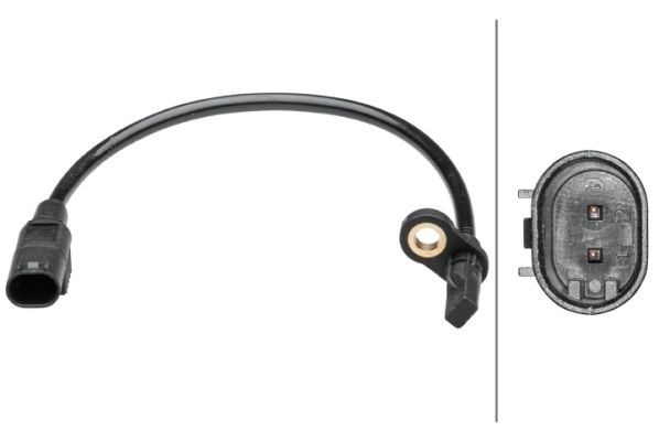 Sensor Raddrehzahl Hinten Hella 6PU 012 679 551 FÜR Mercedes Raddrehzahlsensor-image