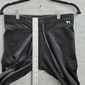 PINK Victoria's Secret Women Activewear Pants M Black White Colorblock Jogger