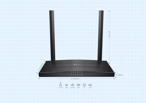TP-Link Archer VR400 V3 AC1200 Dual-Band WLAN Modem Router - Schwarz - Bild 3 von 7