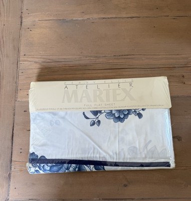 Perry Ellis Atelier Martex Midnight Floral Full Flat Sheet -New In Package
