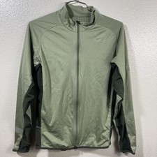 Nike Dri-Fit Full Zip Jacket Men  s Medium Green Running Training Reflective