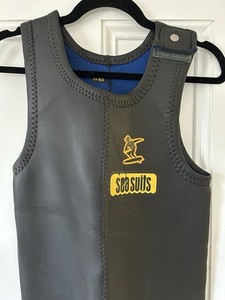 Vtg 1960s SEA SUITS “Bod Pod” Rubatex Wetsuit Surfing Dru Harrison Farmer John