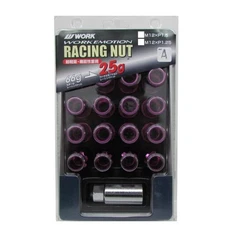 WORK 20pcs Light weight Racing Lock Nut Set 19HEX M12x1.25 Purple Genuine Parts
