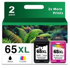 65 XL Ink Cartridges For HP 65XL ENVY 5010 5055 5052 Deskjet 2600 2652 3755 B2