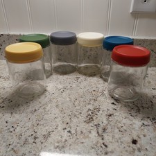 16 OZ Glass Food Jar Storage Containers with Airtight Lids Reusable Set of 6