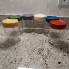 16 OZ Glass Food Jar Storage Containers with Airtight Lids Reusable Set of 6