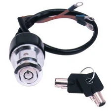 V-Factor 15009 Chrome Round Key Ignition Switch 3 Position - Dyna Narrow 91-05