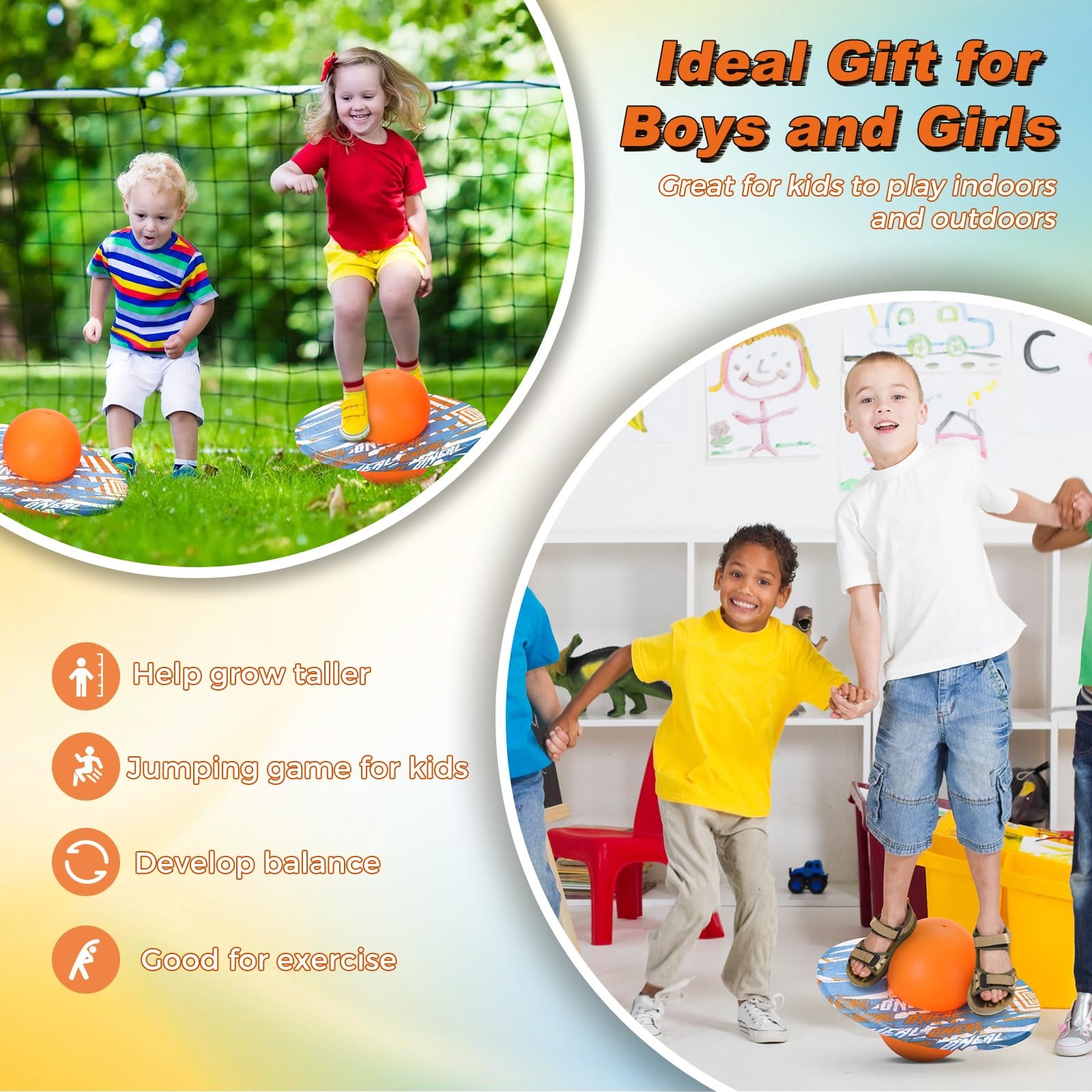 Pogo Trick Ball for , Up to 160lbs, Pogo Stick Jumper for Boys Girls Balance ... thumbnail 6