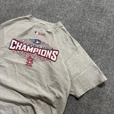VTG ST.Louis Cardinal Championship T-shirt Men's L Gray MLB Authentic Collection