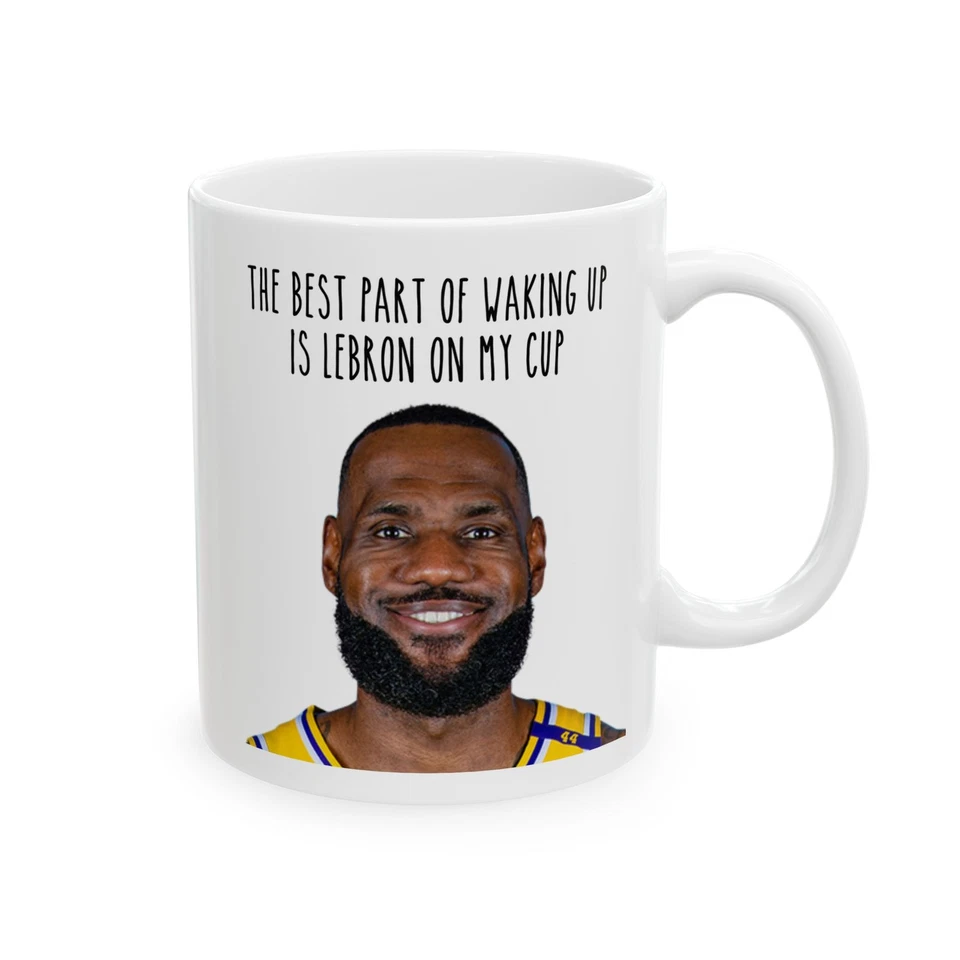 URBANSIPS CREATIONS Lebron James Coffee Mug (11oz, 15oz), Los Angeles Lakers Basketball Fan Gear
