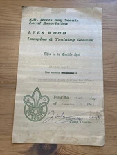 1964 SW Herts Boy Scouts Certificate to Stephen Morris 