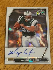 2026 Leaf Metal White Auto 5/9 Wayne Chrebet Signature @QS10