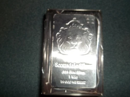 1 KILO Scottsdale STACKER Silver Bar .999 Silver Bullion