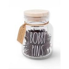 Rae Dunn Glass Jar Bobby Pins Empty