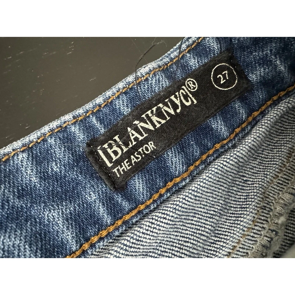 Pantalones cortos de mezclilla Blank Nyc para mujer 27 The Astor bordados Sun Rainbow Pride Foto 4 de 4