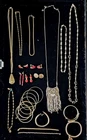 Vintage Goldtone Mixed Jewelry Lot of 25 Pieces. signed, Alex n Ani, Napier,...