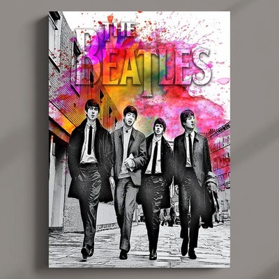 The Beatles London Street Watercolor Poster MULTI-PRINT or 3 FRAMED Options NEW