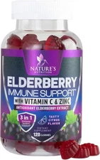 Immune Support Gummies, Sambucus Elderberry Gummy with Elder Berry Extract, Zinc