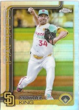 2025 Topps Chrome Mike King #35 Refractor SP San Diego Padres