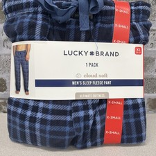 Lucky Brand Cloud Soft Men's XS Sleep Fleece Pant, Button Fly, Side Pockets