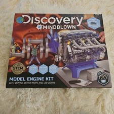 Discovery Mindblown Model Engine Kit W/ Moving Motor Parts LED Light NEW Sealed