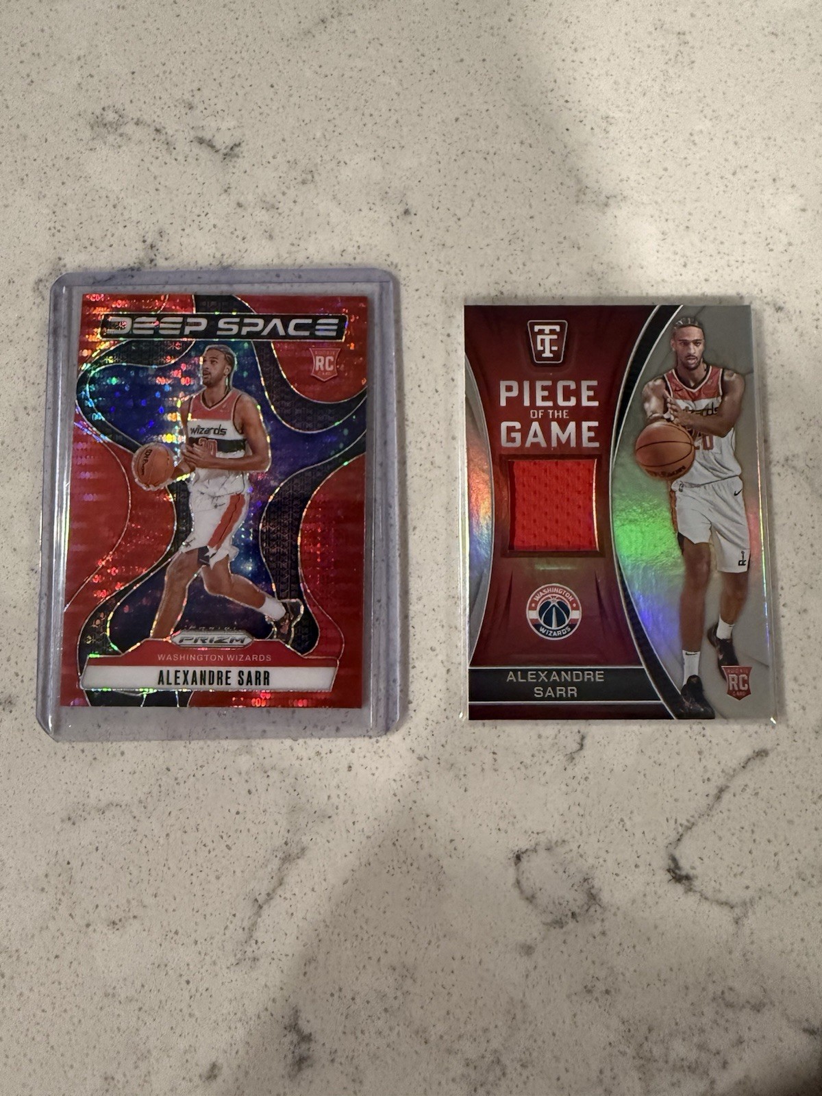 2024-25 Panini Prizm Deep Space #9 RC Alexandre Sarr Red Pulsar /75 w/ PatchCard