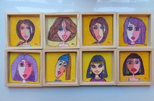 "Figlie della Luce" Mini serie di quadretti di donna. Original handmade