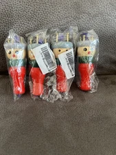 Lot of 4 Brand New Wooden Knitting Dolls French Knitter Spool Crochet 