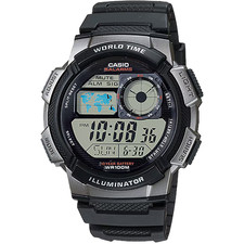 Casio Illuminator Digital Dial Resin Band Men's Watch - AE1000W-1BVCF NEW