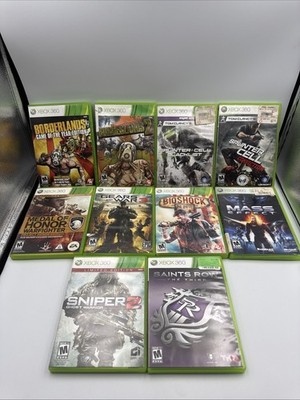 Xbox 360 Games Lot Bundle 10 Games   - Tested