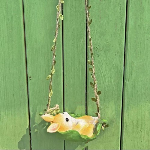 Cartoon Hanging Bed Rabbit Pendant Resin Miniatures Figurine Gift - Picture 6 of 10