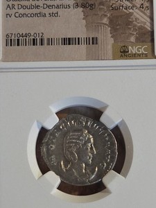 Otacilia Severa.AD 244-249 AR.DOUBLE DENARIUS SILVER NGC HIGH GRADE...