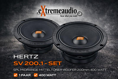 HERTZ  SV 200.1 - SET SPL MIDRANGE 200mm 4 Ohm Lautsprecher 1 PAAR Woofer