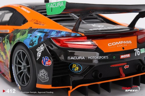 1/18 Top Speed Acura NSX GT3 Evo NO.76 Compass Racing IMSA 2021 (TS0412) - Picture 6 of 6