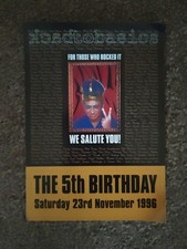 Backtobasics The 5th Birthday Rave/Dance Flyer 1996