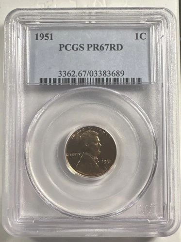 🔥1951 Proof  Lincoln Cent 🔥 PCGS PR67RD Beautiful Coin!!