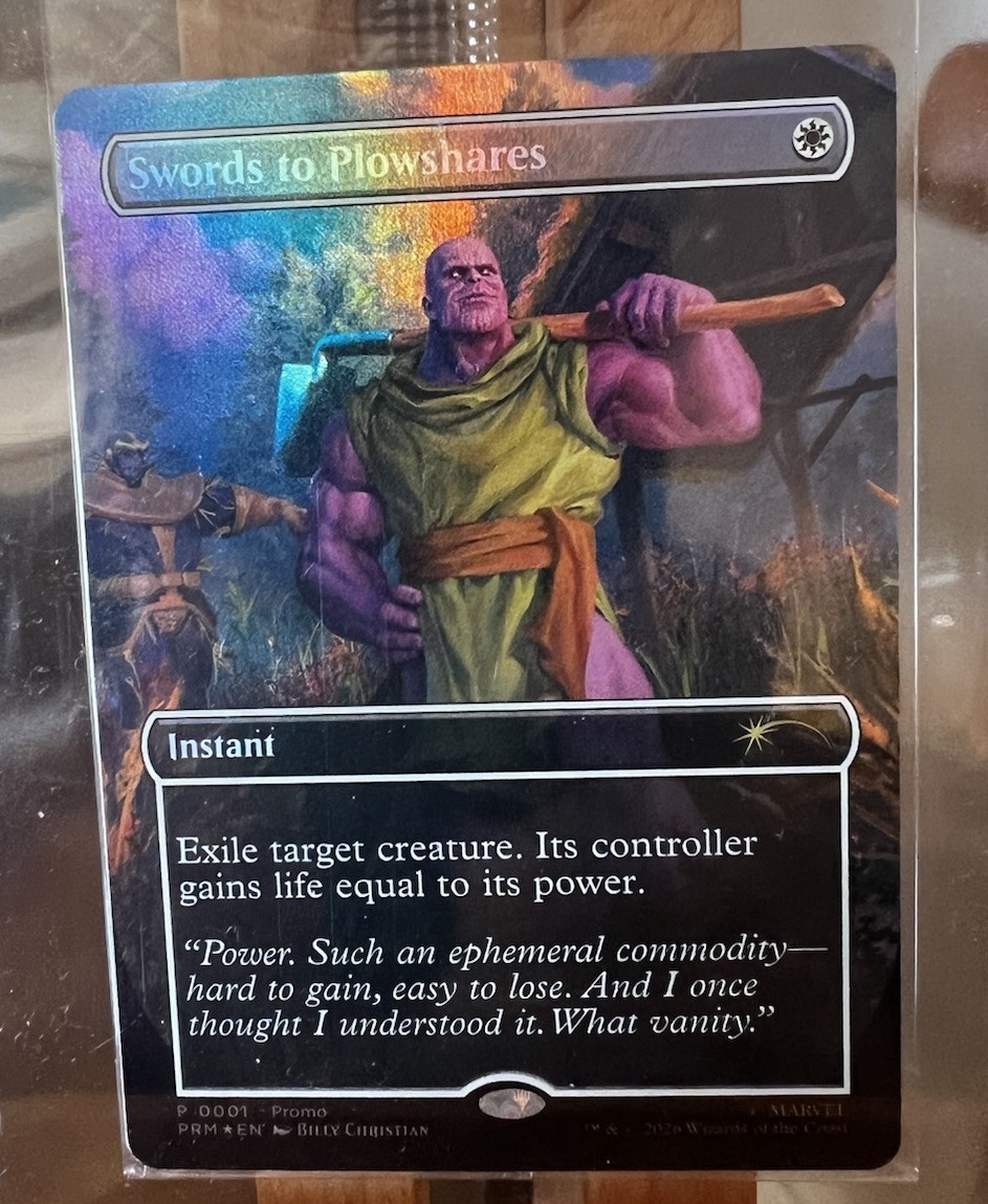 MTG Swords to Plowshares P0001 PSA Magazine Promo Sealed Marvel Thanos Exclusive