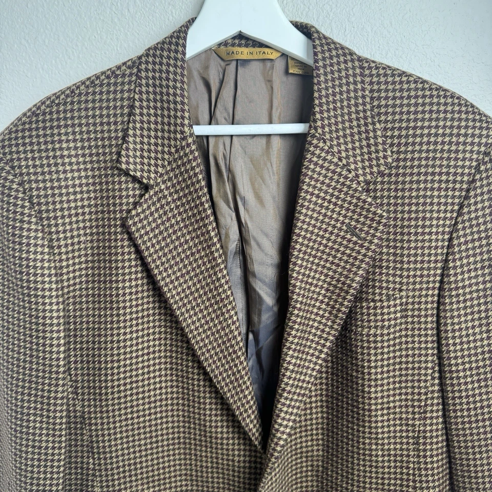 Chaqueta Blazer Donna Karen Para Hombre 41 R Negra Mezcla Lana Cachemira Pata de Gallo Italia Foto 4 de 4