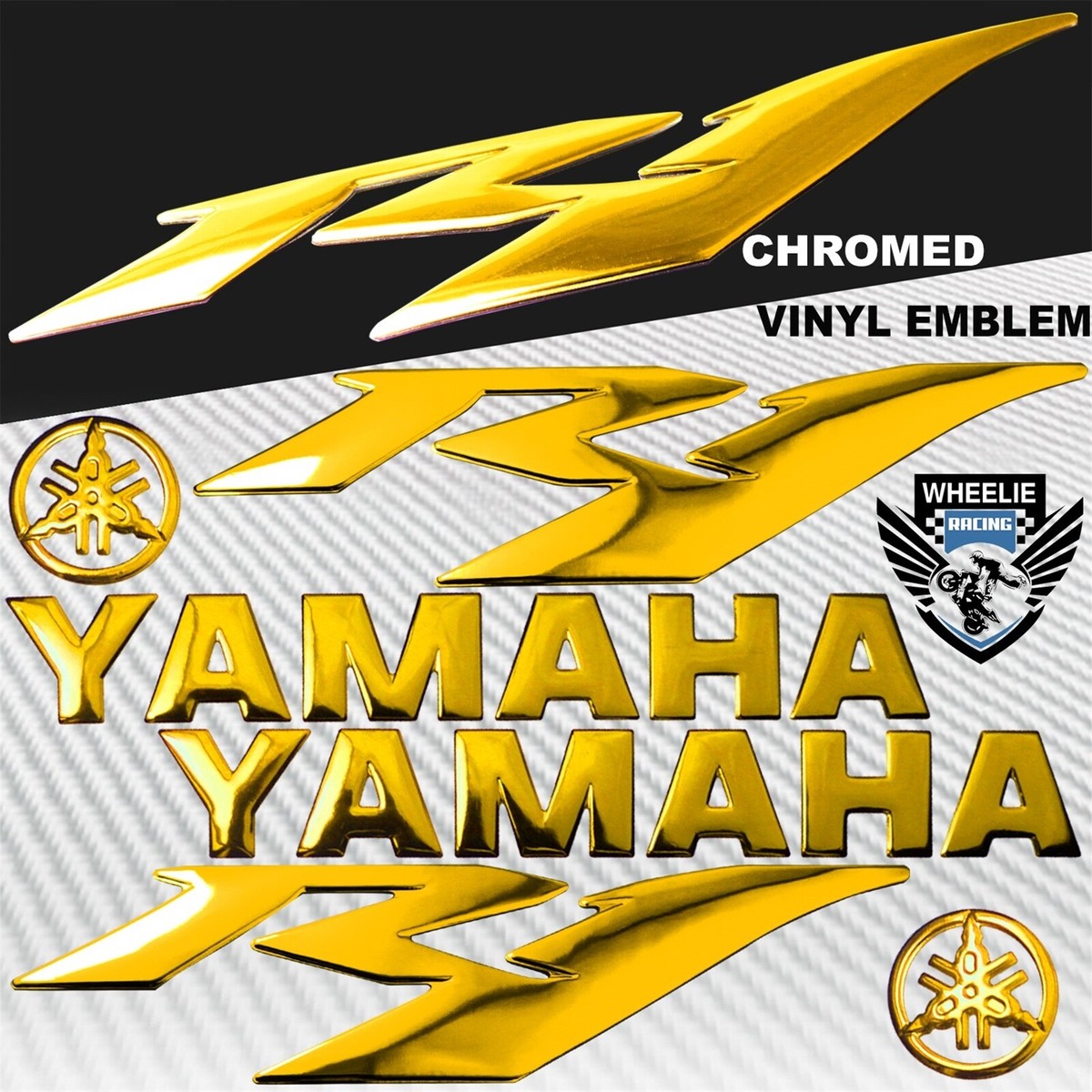 Yamaha Aufkleber Original 2x Yamaha Tank Aufkleber – 150x35 Mm, Oracal 651 Glanzweiß, Selbstklebend, Für R6, R1 Yamaha Tank Pad